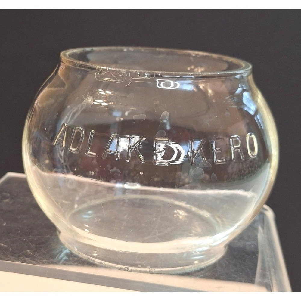 Vintage Adlake Kero Clear Glass Railroad Lantern Globe Made in USA Replacement